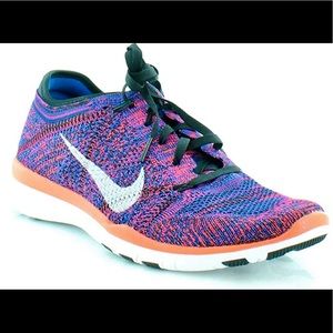 💙🧡👟 NIKE FREE TR FLYKNIT RUNNING SNEAKERS 7.5